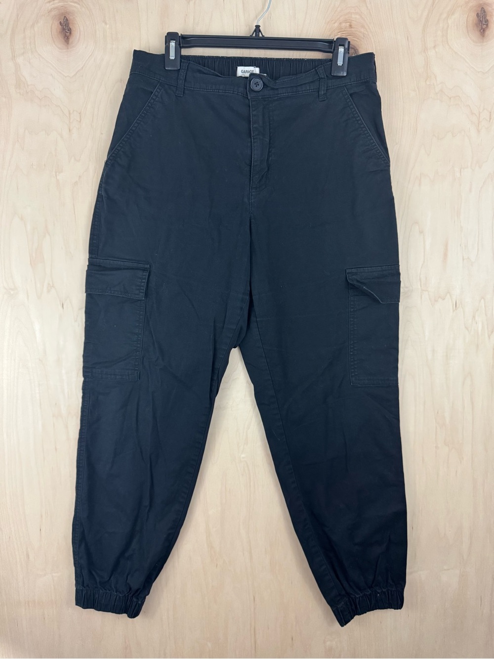 Garage Women’s Black Cargo Jogger Utility Pants Size L